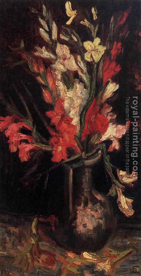 Vincent Van Gogh : Vase with Red Gladioli Vincent Van Gogh : Vase with Red Gladioli